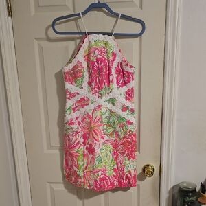 Lilly Pulitzer Pink and Green Floral Dress